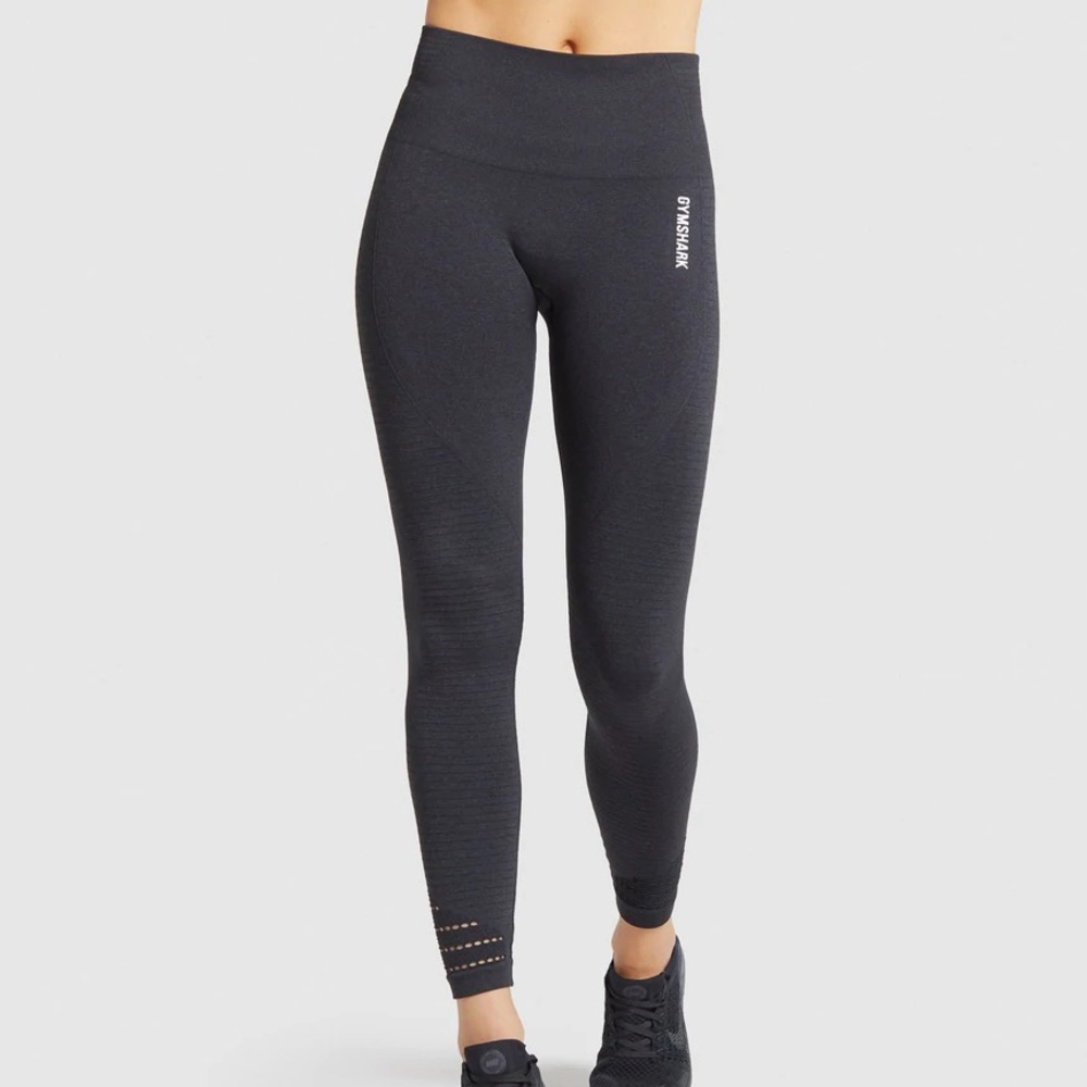 Gymshark Origin Seamless Leggings - Black Marl